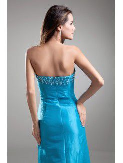 Taffeta Sweetheart Floor Length A-line Embroidered Prom Dress