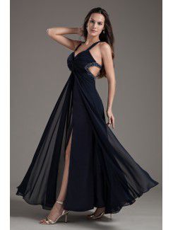 Chiffon Sweetheart Column Ankle-Length Prom Dress