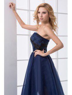 Chiffon Sweetheart Column Ankle-Length Sequins Prom Dress