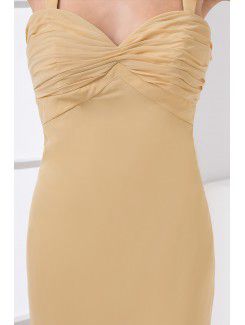 Chiffon Sweetheart Column Sweep Train Prom Dress