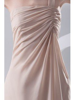 Chiffon One-Shoulder Column Floor Length Prom Dress