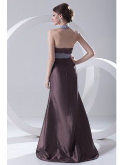 Taffeta Strapless A-line Floor-Length Sash Prom Dress