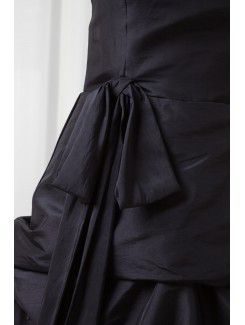 Taffeta Strapless A-line Floor-Length Prom Dress