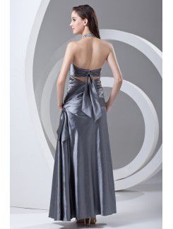 Taffeta Halter A-line Floor Length Sequins Prom Dress