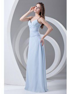 Chiffon Sweetheart A-line Sweep Train Directionally Ruched Prom Dress