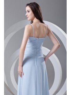 Chiffon Sweetheart A-line Sweep Train Directionally Ruched Prom Dress