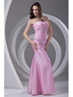 Taffeta Sweetheart A-line Floor Length Embroidered Prom Dress