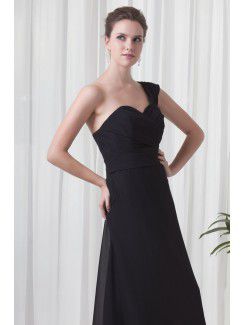 Chiffon Sweetheart A-line Floor Length Crisscross Ruched Prom Dress