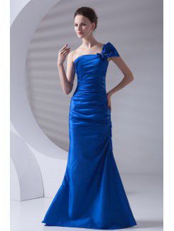 Taffeta strapless mermaid la longitud del piso bow vestido de baile de graduación