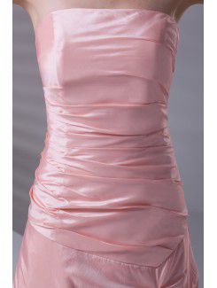 Taffeta Strapless A-line Floor Length Prom Dress