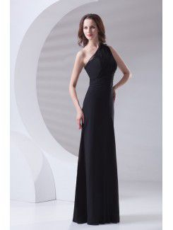 Chiffon Asymmetrical A-line Floor Length Prom Dress