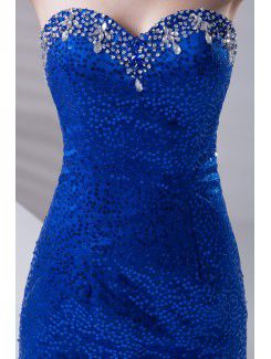 Lace Sweetheart Mermaid Sweep Train Sequins Prom Dress