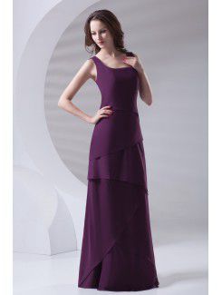 Chiffon Square A-line Floor Length Prom Dress