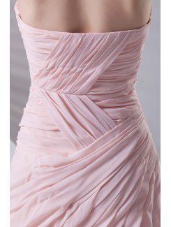 Chiffon Sweetheart A-line Chapel Train Prom Dress