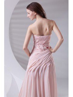 Chiffon Sweetheart A-line Chapel Train Prom Dress