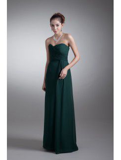 Chiffon Sweetheart Floor Length Coloum Prom Dress