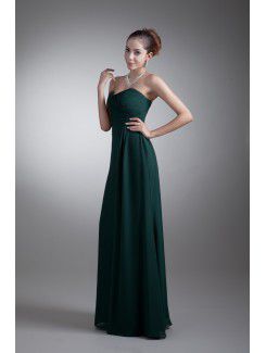 Chiffon Sweetheart Floor Length Coloum Prom Dress