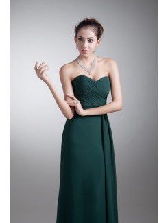 Chiffon Sweetheart Floor Length Coloum Prom Dress