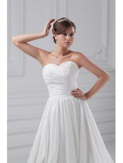 Taffeta Sweetheart Sweep Train Column Wedding Dress