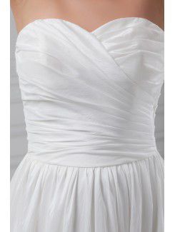 Taffeta Sweetheart Sweep Train Column Wedding Dress