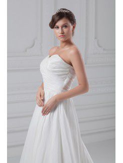 Taffeta Sweetheart Sweep Train Column Wedding Dress