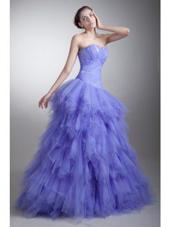 Satin and Net Sweetheart Floor Length Sheath Crisscross Ruched Prom Dress