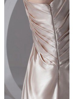 Silk Asymmetrical Floor Length Column Prom Dress