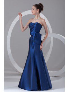 Taffeta Scoop Floor Length Sheath Prom Dress