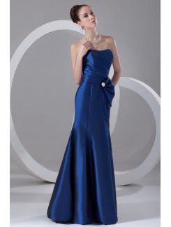 Taffeta Scoop Floor Length Sheath Prom Dress