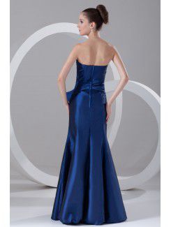 Taffeta Scoop Floor Length Sheath Prom Dress