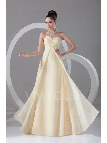 Chiffon Sweetheart Floor Length Column Prom Dress