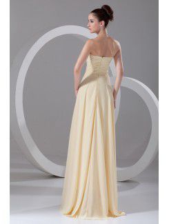 Chiffon Sweetheart Floor Length Column Prom Dress