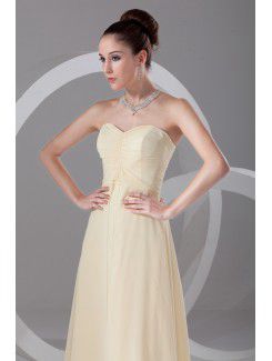 Chiffon Sweetheart Floor Length Column Prom Dress