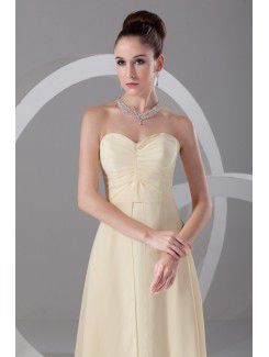 Chiffon Sweetheart Floor Length Column Prom Dress